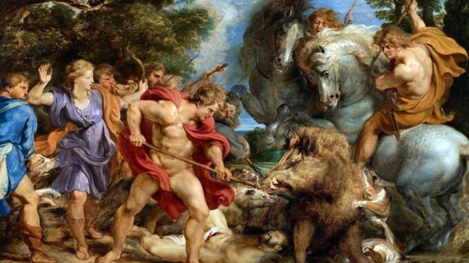 Caccia al cinghiale caledoniano – Peter Paul Rubens Peter Paul Rubens 120x70