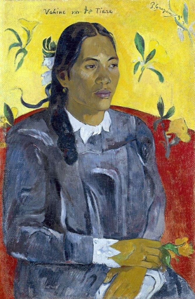 Donna con un fiore – Paul Gauguin Paul Gauguin 70x105