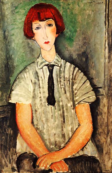 Giovane ragazza in camicia a righe – Amedeo Modigliani Amedeo Modigliani 70x105