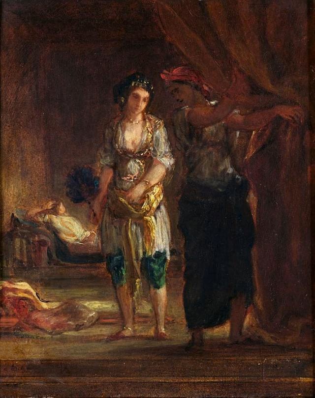 Interno di un Harem a Orano – Eugène Delacroix Eugène Delacroix 70x85