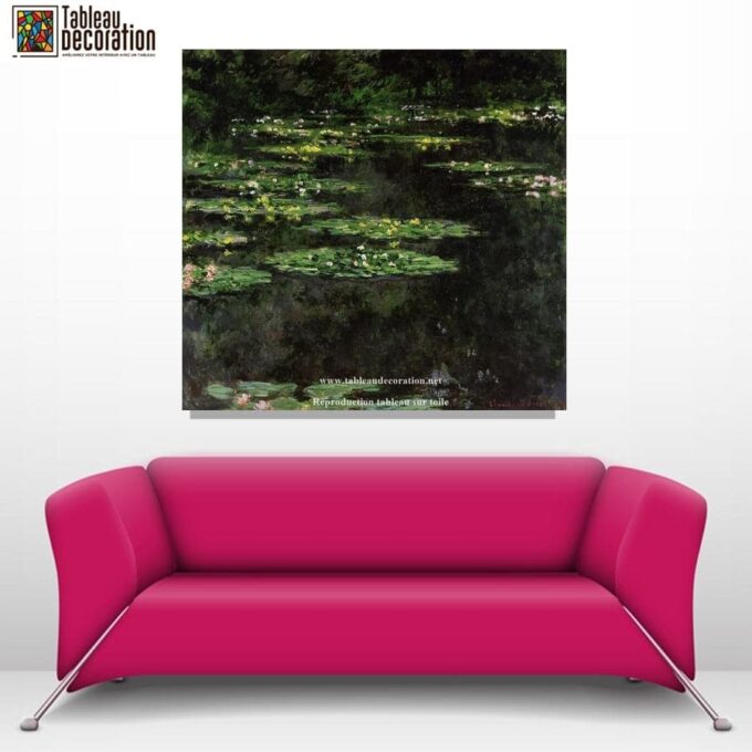 Ninfee nere – Monet quadro "Les Nymphéas" di Claude Monet 70x70 6