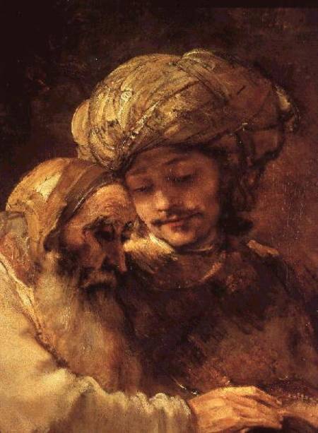 Giacobbe benedice i figli di Giuseppe (dettaglio di 375) – Rembrandt van Rijn Rembrandt van Rijn 70x105