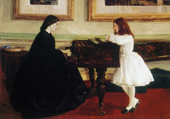 Al pianoforte – James Abbott McNeill Whistler James Abbott McNeill Whistler 105x70