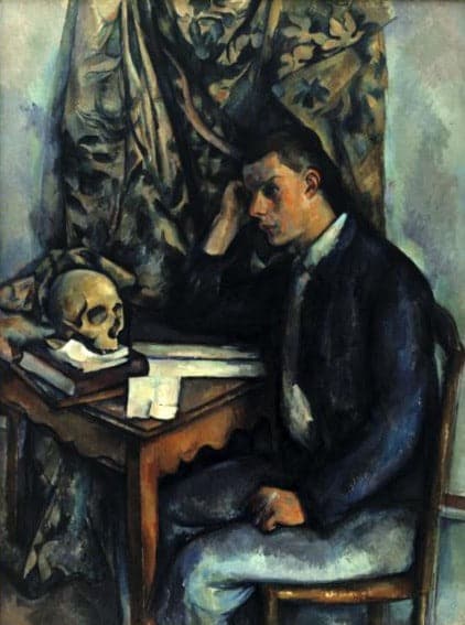 Giovane uomo con un cranio – Paul Cézanne Paul Cézanne 70x85