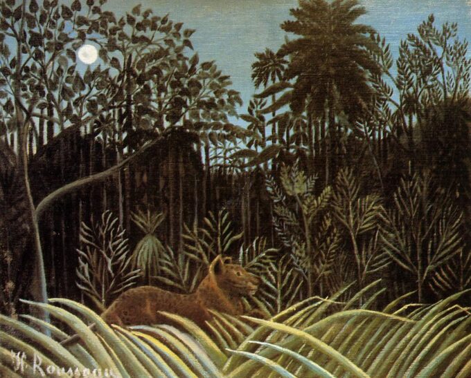 Giungla con Leone – Henri Rousseau Henri Rousseau 85x75