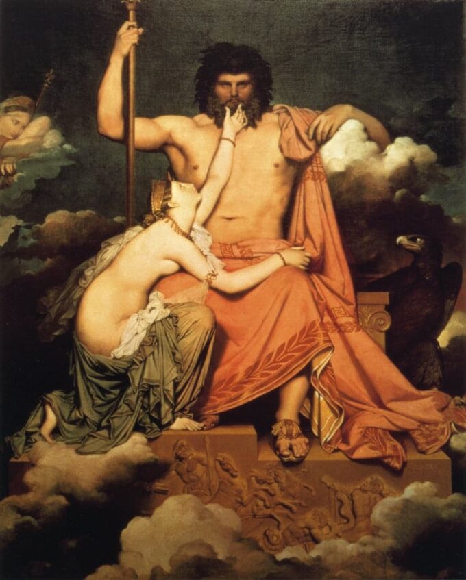 Giove e Teti – Jean-Auguste-Dominique Ingres Jean-Auguste-Dominique Ingres 70x85