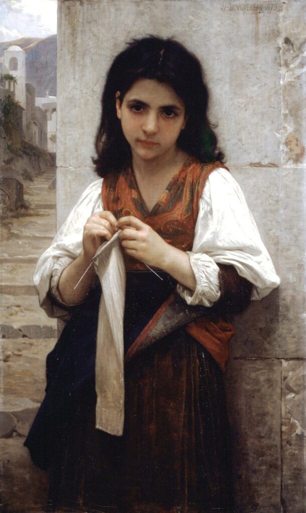 Macchina da maglieria di William Bouguereau William Bouguereau 70x120