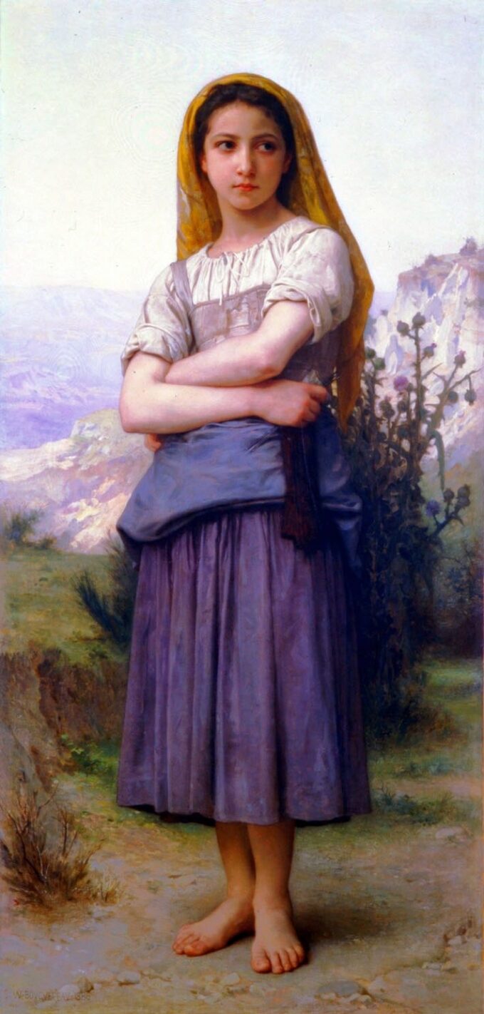 Macchina da maglieria – William Bouguereau William Bouguereau 70x140