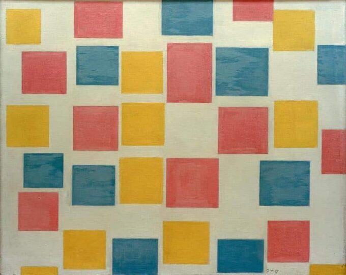 Composizione con zone colorate – Mondrian Piet Mondrian 70x85