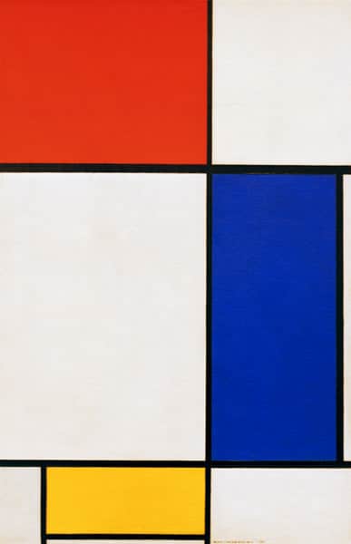 Composizione con rosso giallo blu – Mondrian Piet Mondrian 70x105