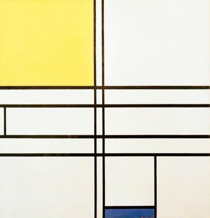 Composizione in blu e giallo – Mondrian Piet Mondrian 70x70