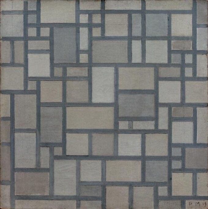 Composizione con reticolo – Mondrian Piet Mondrian 70 x 70