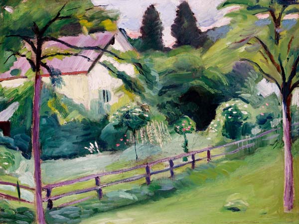 Casa di campagna con giardino – August Macke August Macke 85x75