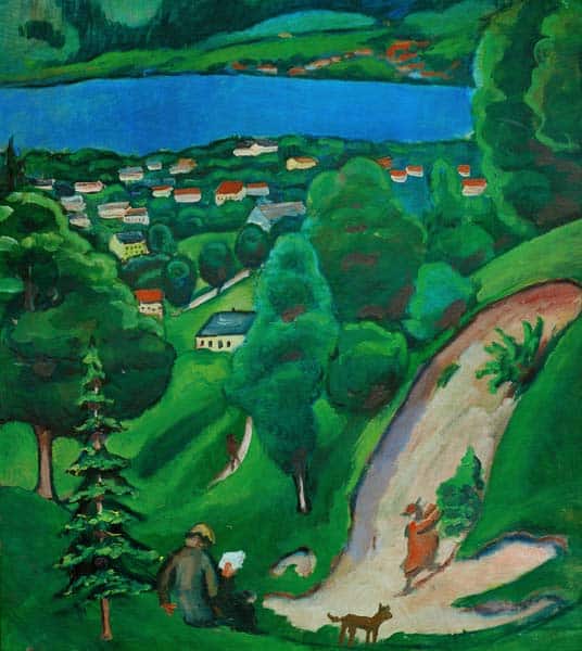 Paesaggio vicino al Lago Tegern – August Macke August Macke 70x70