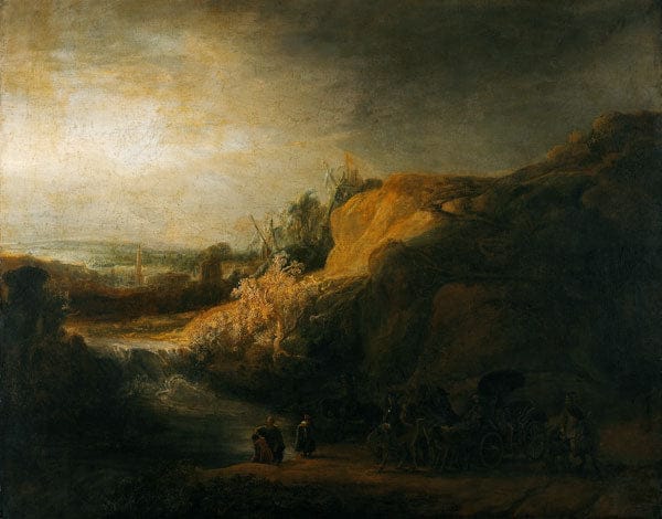 Paesaggio con il battesimo dell’eunuco – Rembrandt van Rijn Rembrandt van Rijn 85x75