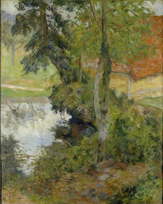 Paesaggio con il tetto di casa rossa – Paul Gauguin Paul Gauguin 70x85