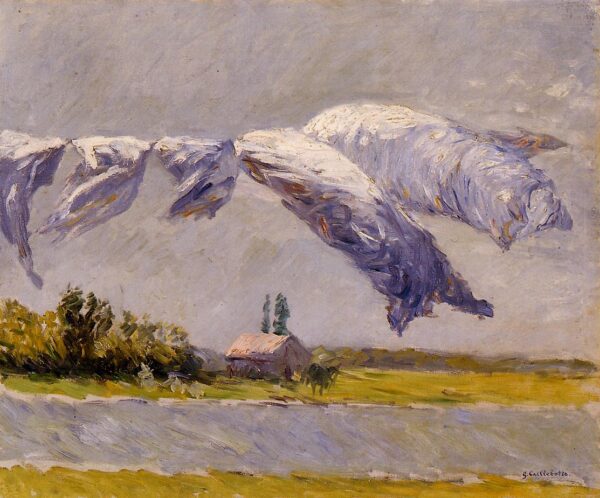 Asciugatura della biancheria, Petit Gennevilliers – Caillebotte Gustave Caillebotte 85x75