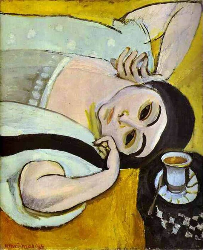 Laurette sdraiata con una tazza di caffè – Matisse Henri Matisse 70x85