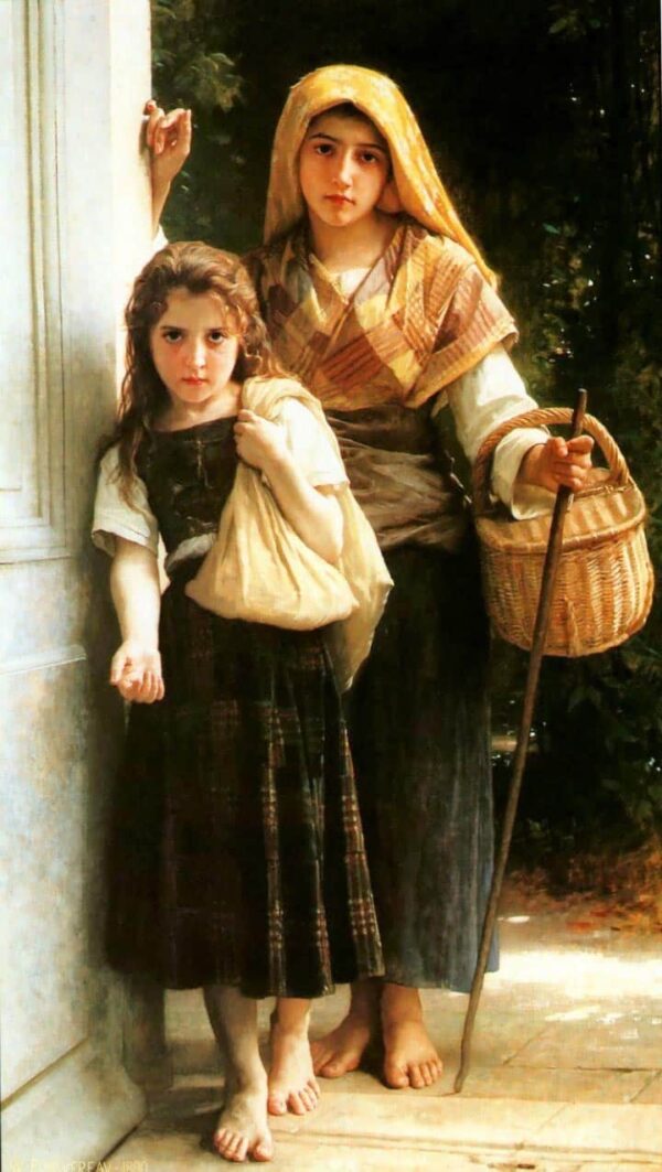 Piccolo mendicante – William Bouguereau William Bouguereau 70x120