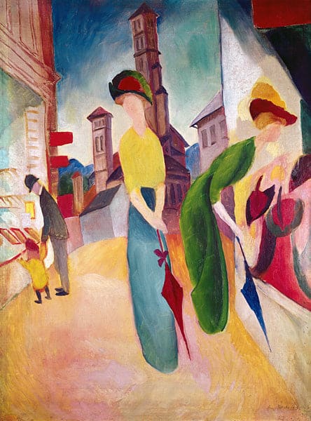 Davanti al negozio di cappelli – August Macke August Macke 70x105