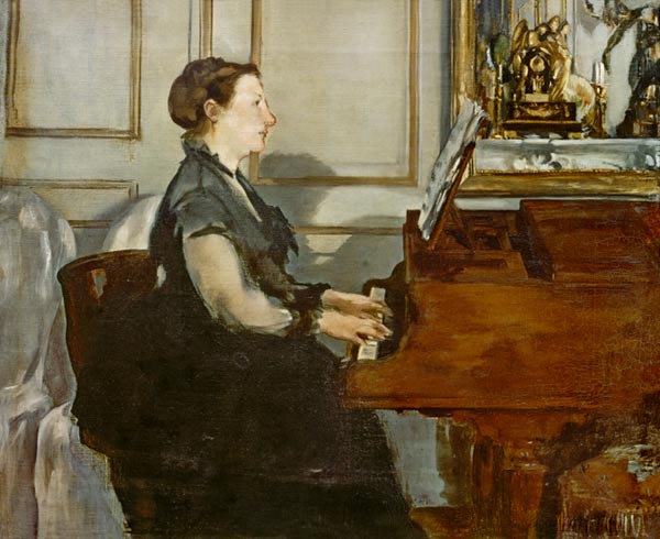 Madame Manet al pianoforte – Edouard Manet Édouard Manet 85x75