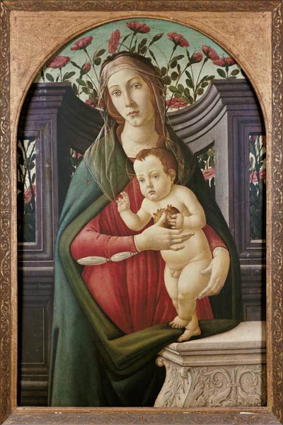 Madonna con il bambino in un’alcova decorata con fiori – Sandro Botticelli Sandro Botticelli 70x105