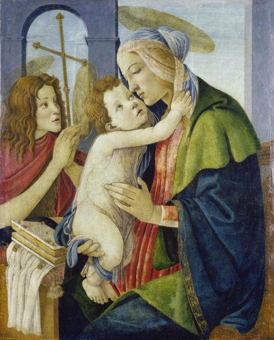 La Vergine e il Bambino con il Bambino San Giovanni – Sandro Botticelli Sandro Botticelli 70x85