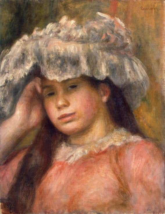 Giovane ragazza con cappello – Pierre-Auguste Renoir Pierre-Auguste Renoir 70x85