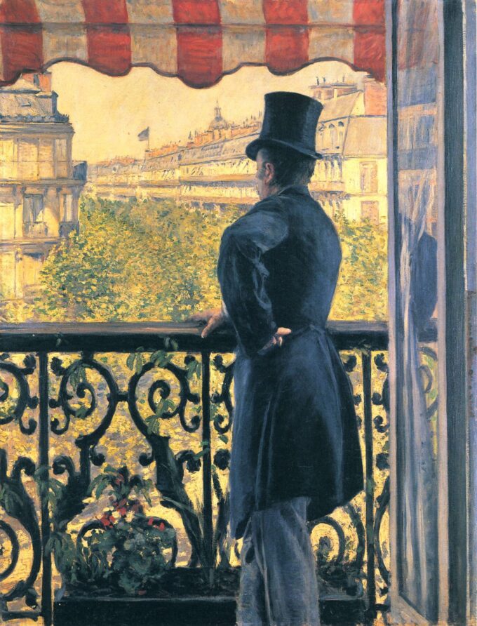 Uomo su un balcone boulevard Haussmann – Caillebotte Gustave Caillebotte 70x85