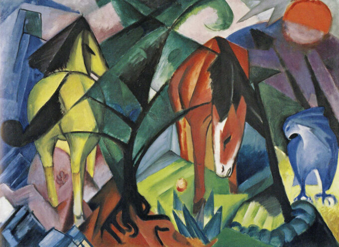 Cavalli e aquila – Franz Marc Franz Marc 105x70