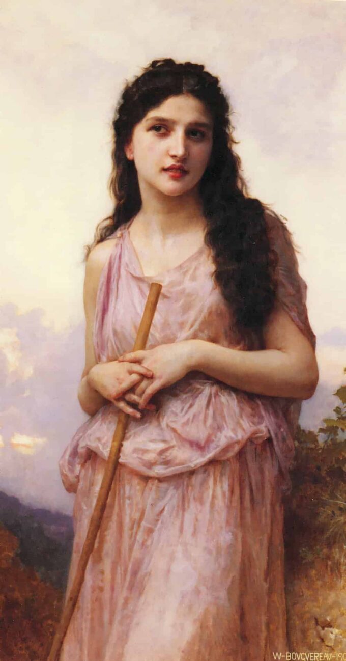 Meditazione – William Bouguereau William Bouguereau 70x140