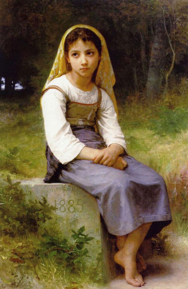 Meditazione di William Bouguereau William Bouguereau 70x105