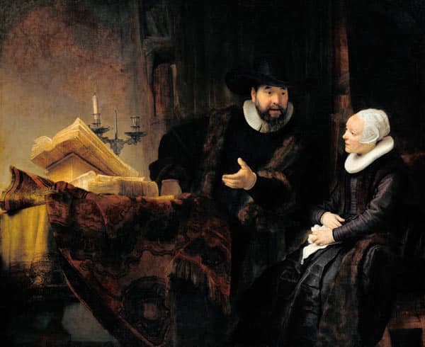 Il predicatore mennonita Anslo e sua moglie – Rembrandt van Rijn Rembrandt van Rijn 85x75