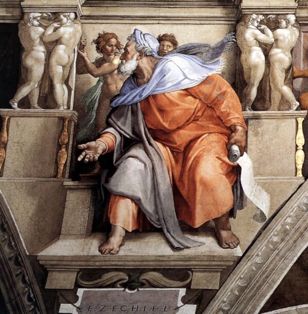 Plafond della Cappella Sistina: il profeta Isaia – Michelangelo Michelangelo Buonarroti 70x70