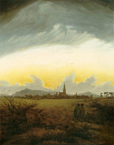 Neubrandebourg nella nebbia del mattino – Caspar David Friedrich Caspar David Friedrich 70x85