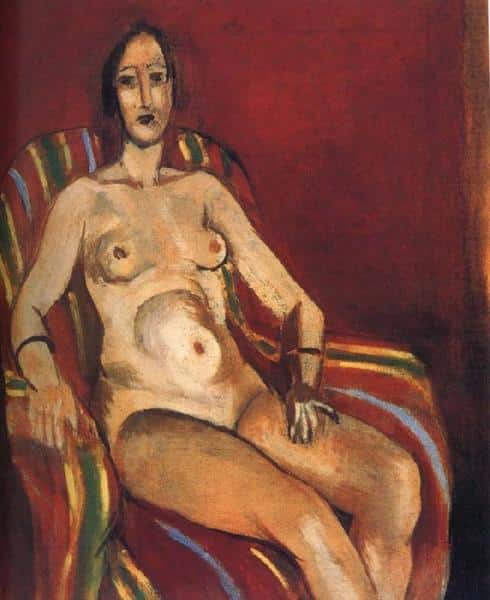 Nudo seduto su uno sfondo rosso – Matisse Henri Matisse 70x85