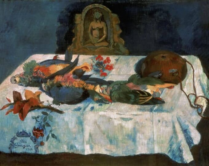 Natura morta con uccelli esotici – Paul Gauguin Paul Gauguin 85x75