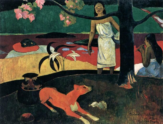 La canzone tahitiana dei pastori – Paul Gauguin Paul Gauguin 85x75