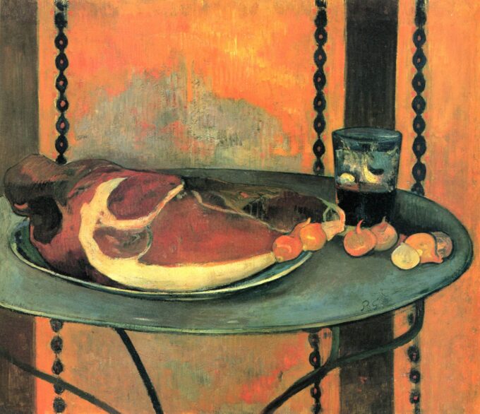 Natura morta con prosciutti – Paul Gauguin Paul Gauguin 85x75