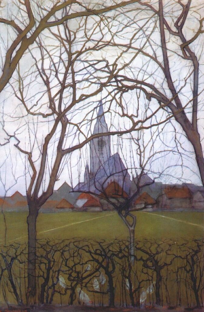 Chiesa del villaggio – Mondrian Piet Mondrian 70x105