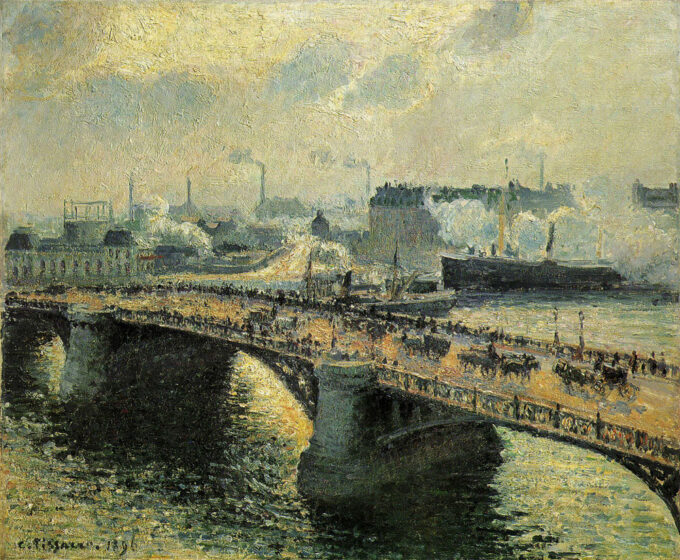 Le Boœeldieu-Brücke a Rouen – Camille Pissarro Camille Pissarro 85x75