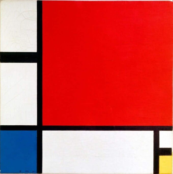 Composizione con rosso, blu e giallo – Mondrian Piet Mondrian 70x70