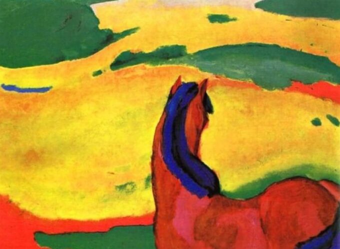 Cavallo in un paesaggio – Franz Marc Franz Marc 105x70