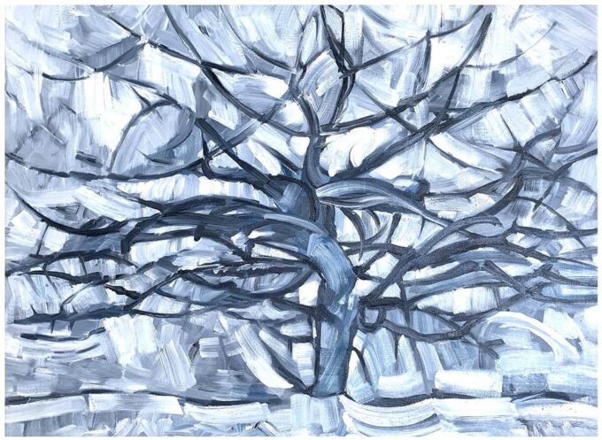 Albero argentato – Mondrian Piet Mondrian 105x70