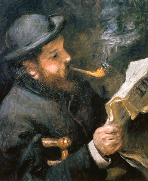 Claude Monet che legge un giornale – Pierre-Auguste Renoir Pierre-Auguste Renoir 70x85