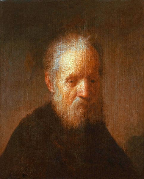 Vecchio uomo con barba – Rembrandt van Rijn Rembrandt van Rijn 70x85