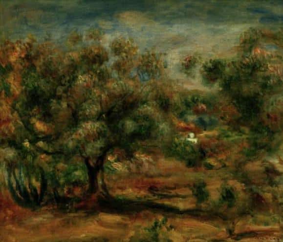 Paesaggio vicino a Cagnes 1909 – Pierre-Auguste Renoir Pierre-Auguste Renoir 85x75