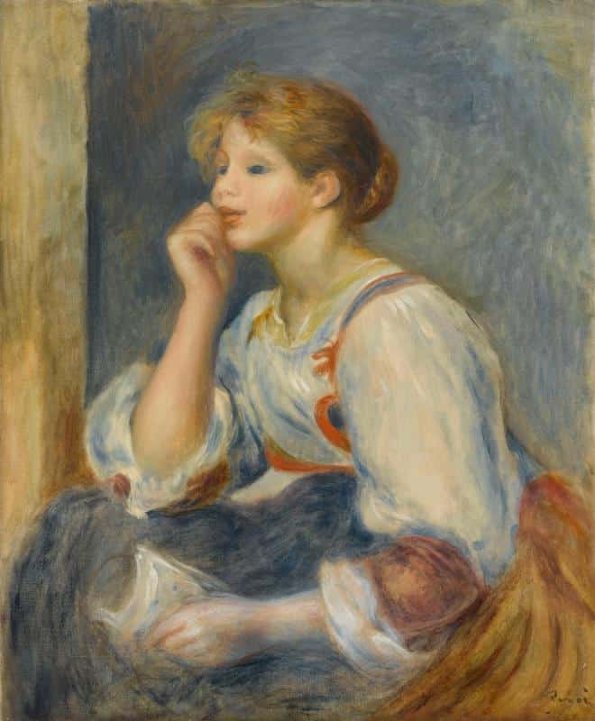 Donna con una lettera, verso 1890 – Pierre-Auguste Renoir Pierre-Auguste Renoir 70x85