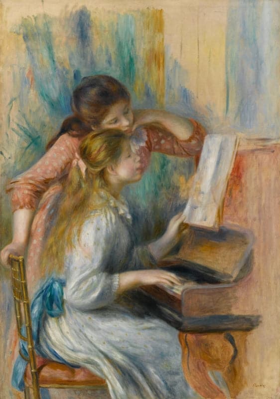 Giovani ragazze al pianoforte – Pierre-Auguste Renoir Pierre-Auguste Renoir 70x105