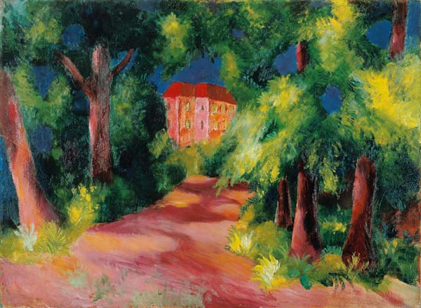 La casa rossa nel parco – August Macke August Macke 105x70